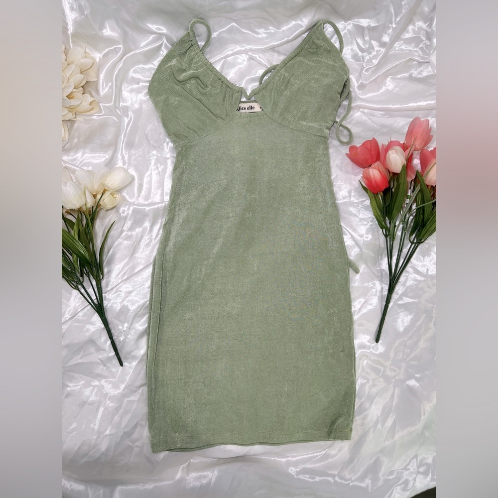 Light green mini dress